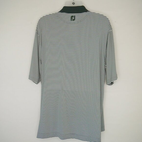 FootJoy Golf Polo Men's 2XL FJ Shannopin C.C. Green Stripe Performance Logo - Picture 5 of 7